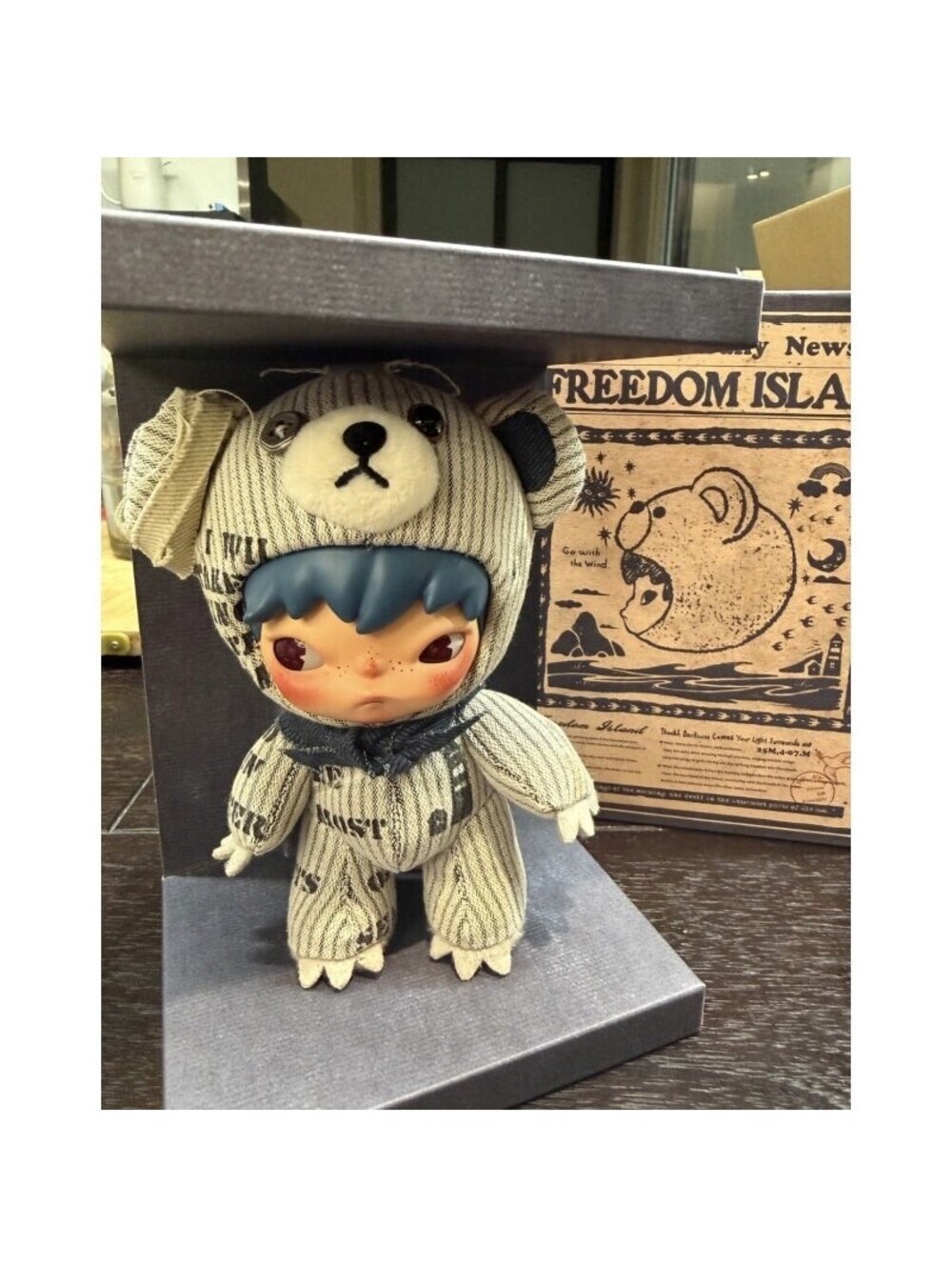 Pop Mart Hirono Freedom Island Plush Pendant Brick Lane Exclusive - Picture 3 of 6